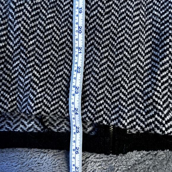 Lauren Ralph Lauren Zip Cardigan Sweater Womens Medium Lambswool Herringbone - Picture 11 of 13